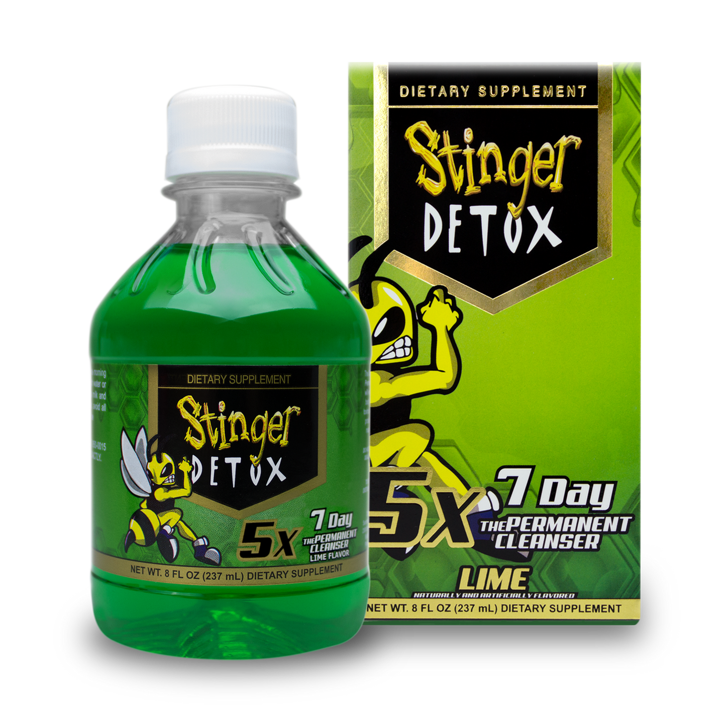 Stinger Detox Liquid Drink 5x Permanent Cleanser Lime 8oz – Same Day Detox
