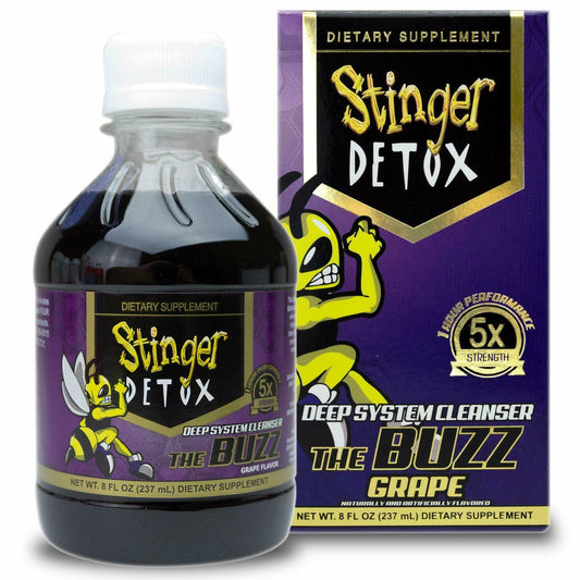 Stinger The Buzz 1-hour Detox Liquid Drink 5x Strength Grape 8oz – Same Day Detox