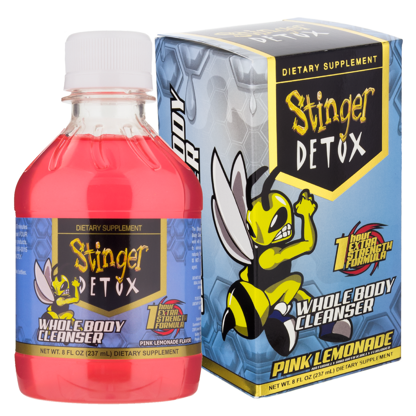 Stinger 1 Hour Detox Liquid Drink Whole Body Cleanser 3 Flavors 8oz – Same Day Detox