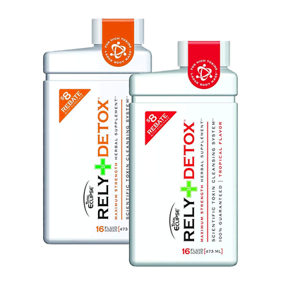 Total Eclipse Rely Detox Fast One Step Cleansing Drink Two Flavors - 16 Ounce - Same Day Detox