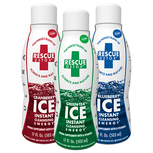 Rescue Detox ICE Instant Fast Cleansing Drink Three Flavors - 17 Ounce - Same Day Detox