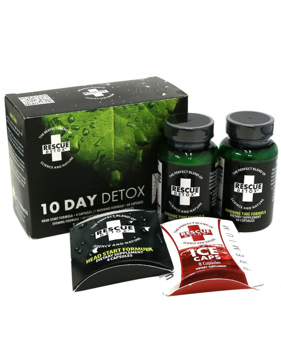 Rescue 10 Day Permanent Detox Best Detox Capsules Full Body Cleanse Dietary Supplement