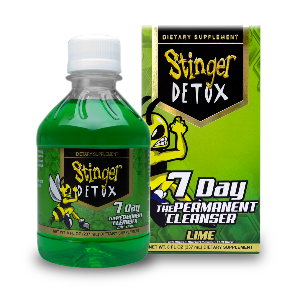 Stinger Detox Liquid Drink 7 Day Permanent Cleanser Lime 8oz – Same Day Detox